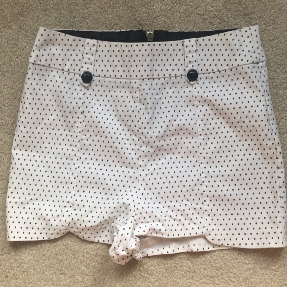 High Waisted Polka Shorts